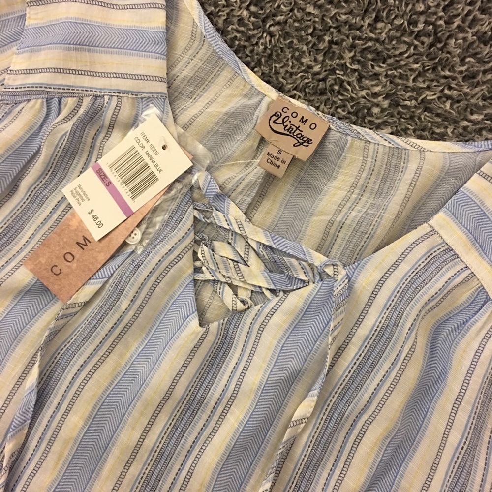 NWT!! Tassel tunic by Como Vintage - Picture 3 of 8